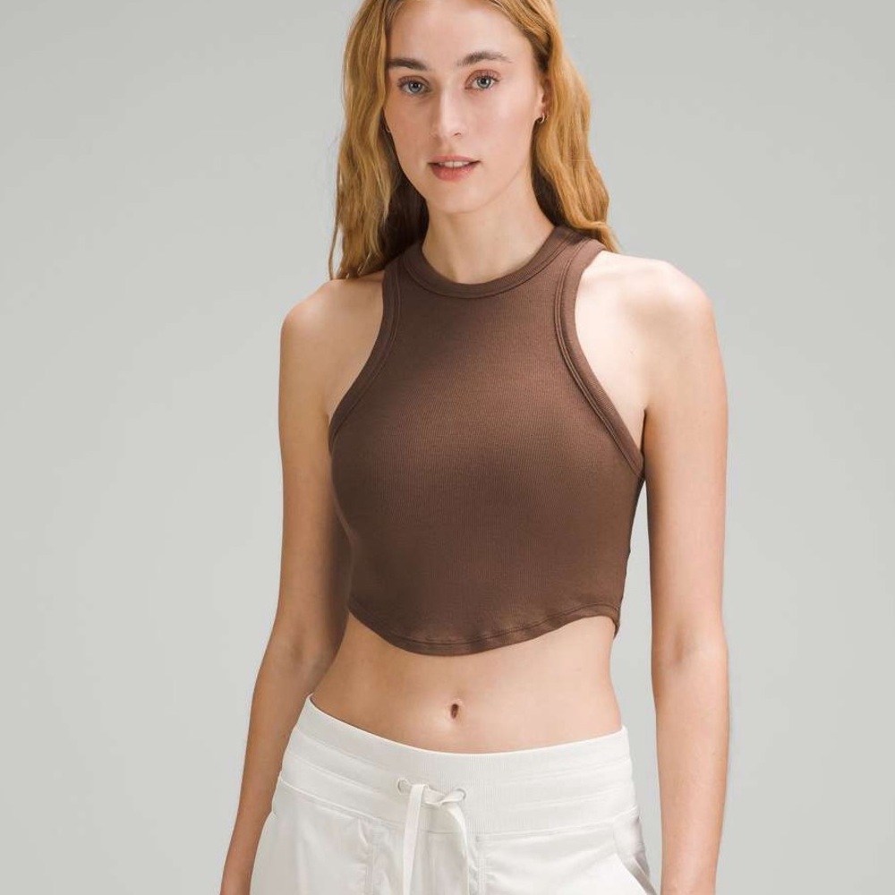 NWT Lululemon Hold Tight Cropped Tank – Java – Size 8